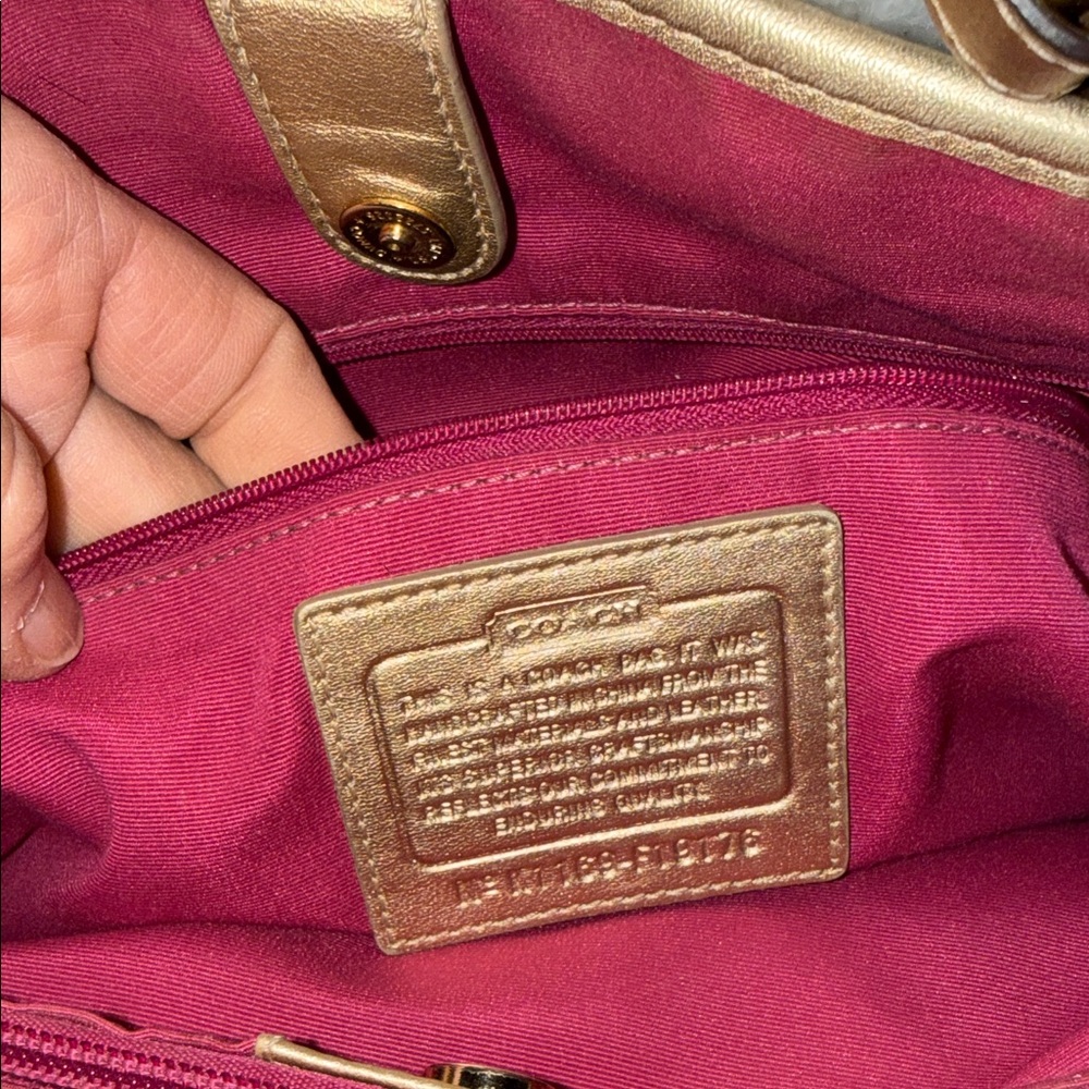 Coach Peyton Tattersal Tote, EUC - Picture 11 of 15